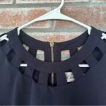 Eliza J . A Line Cutout Sleeveless Dress Women’s 4 Navy Blue Party Photo 3