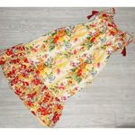 Vintage Md’m floral boho dress with tie tasks sleeves vacation beach size small Pink Photo 0