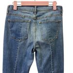 Old Navy Seam Back The Power Blue Jean Perfect Straight Raw Hem Ankle Womens 8 Photo 5