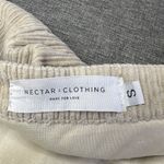 Nectar Clothing  Corduroy Skirt Small Tan Button Front Mini‎ Short Lined Photo 6