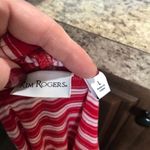 kim rogers  size large short sleeve red and white cardigan Photo 3