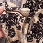 Free People Cream Navy Blue Printed Turnt Bodysuit Size Medium Photo 6