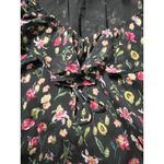 J.Crew‎ Midnight Vintage Floral Ruffle Sheer Long Sleeve Blouse Top Black Size S Photo 3