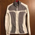 Fabletics Woman’s Casual White & Gray Casual Athletic Sporty Zip Up Jacket Photo 1