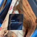 Stone Mountain Denim Blue Crinkle Leather Multiway Kaplan Tote Bag Photo 14