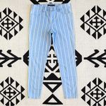 J Brand Maria High Rise Skinny Jeans in Yarn Dye Blue Herringbone Stripe Size 30 Photo 4