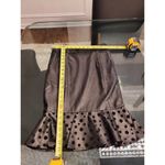 Hommage Women Solid Black Polyurethane Pull On A-Line Knee Length Skirt Size S Photo 7