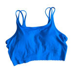 Danskin  Scallop Crop Tank Wicking Moisture‎ Control 4-Way Stretch Palace Blue M Photo 0