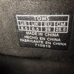 Toms  Black Suede Leather Perforated Slouch Mid Calf Boots Women's Size‎ 8.5 Photo 5