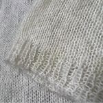 ZARA  Cream Knit Black Lace Hem Sweater Dress Photo 14