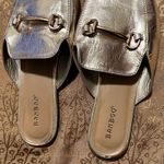 Bamboo Metallic Gold Loafer Slides Fits 7-8 Photo 4