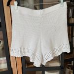 Aerie  crochet knit shorts high rise waisted coverup swim beach pool pointelle Photo 5