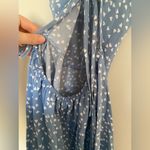 SheIn  Light Blue with White Hearts Sleeveless Low Back Mini Dress Photo 5