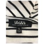 Lulus Striped Boxy Short Sleeve Round Neck Sweater Dress White S Photo 3