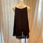 Club Monaco  Black Strappy Tank sz M Boho embroidered lace drape tank Photo 6