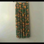Emily Stacy Floral Maxi Skirt Small NWT Green Photo 2