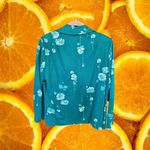 JO Hanna New York 3 Piece Skirt Floral Light and Dark Teal Green Size M Photo 2