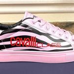 Roberto Cavalli NEW Zebra Print Tennis Shoe Pink Black Photo 4