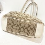 Coach Signature Bleecker Daisy Tote F14724 Khaki Brown Floral Shoulder Bag Photo 6