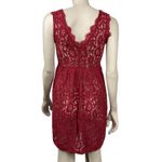 Greylin Red Lace Sleeveless Dress Photo 1