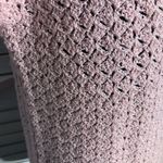Vintage Handmade Crochet Knit Blouse Light Pink Medium Photo 7