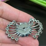 Vintage Unsigned Juliana? Blue Sprayed V Pin Back Mini Brooch Photo 4