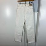Madewell  The '90s Straight‎ Crop Jeans Raw Hem in Tile White Size 23 NWT Photo 1