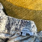 Olivaceous Snakeskin Print White Navy Halter Tie Open Back Cutout Jumpsuit Small Photo 5