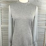 Etcetera  Cashmere Blend Roll Neck Sweater w Silk Sleeves Gray-Small Photo 0