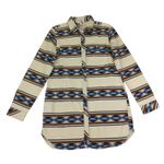 LL Bean Signature Chamois Tunic Womens Shirt Jacket Small Southwest Print Top Tan Photo 0