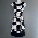Connected Apparel Women’s Connected Black & White Sheath Shift Dress size Small 4 Photo 1