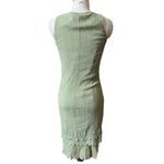 CITRON Santa Monica Sage Green Crinkle Sleeveless Midi Dress Size XL XLarge Photo 2
