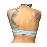 Aerie  PALM LACE HALTER baby blue lace bralette women’s medium​ Photo 1