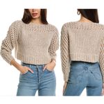Love Shack Fancy  Alpaca wool blend cropped sweater NEW Photo 3