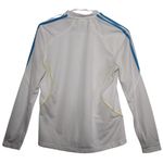 Adidas Womens  White Blue Yellow Pull Over Half Zip Long Sleeve Sweatshirt Size M Photo 1