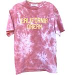 Free People Daydreamer x small pink tiedye California Dream short sleeve tee-TINY DEFECT Photo 1