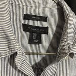 Tahari  Striped Button Down 100% Linen Shorl Sleeve Shirt Dress Size S Photo 1