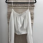 H&M Divided Off the Shoulder White Long Sleeve Top Photo 1