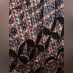 BCBGMAXAZRIA  Sheer Black Boho Intricate Floral Print Kimono With Cap Sleeves; OS Photo 1