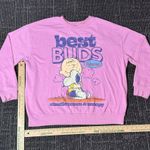 Charlie Brown and Snoopy Peanuts Pink Graphic Print Sweatshirt Size XXLarge XXL Photo 0