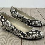 Easy Spirit Abelle Leather Almond Toe Low Wedges 6.5M Black & White Snake Python Photo 0