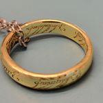 One Ring To Rule Them All Reproduction From Lord Of The Rings On Frodo's Chain Gold Photo 1