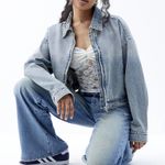 PacSun Cropped Denim Gas Jacket Indigo NWT XS Photo 6