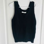 Commense Womens Tank Top Size XS Black Ribbed Trim‎ Knit Sleeveless Scoop Neck Photo 3