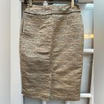 Monsoon  London Black Metallic Champagne Sparkle Pencil Skirt Size 4 Small S NWT Photo 1