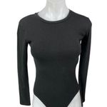 ZARA  Women's Black Long Sleeve Crew Neck Stretch T Shirt Bodysuit Top Size M Photo 0