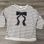 Ilwee Stripped Bow Print Sweatshirt M Size M Photo 12