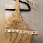 Cupshe NWT Size M Tan Khaki Loose Knit Sheer Scoop Neck Tunic Tank Top Photo 7