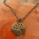 Necklace heart shape 925 sterling silver pendant and necklace Photo 0
