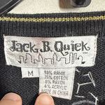 Vintage Jack B. Quick Colorful Cocktail Champagne New Years Embroidered Sweater Black Size M Photo 1